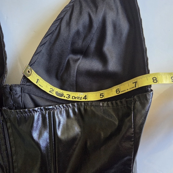 Windsor Black Faux Leather Halter Corset Top - Picture 5 of 7